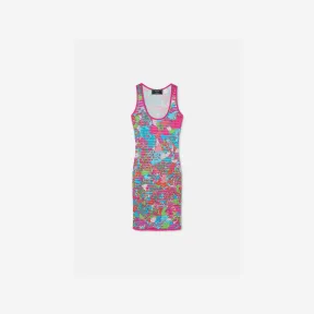 范思哲/Versace Women's Floral Summer针织迷笛连衣裙 1010667-1A08036-5V020
