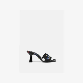 范思哲/Versace Women's Butterflies帆布穆勒鞋 1010947-1A08334-5B02V