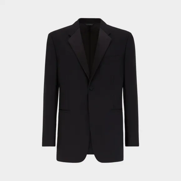 范思哲/Versace 羊毛混纺礼服式外套 - 黑色 外套&大衣 A76416-A221630_A008