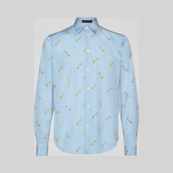 Versace  Safety Pin印花棉质衬衫 A77215-A232703_A7821