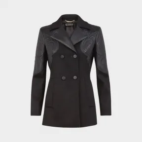 范思哲/Versace 巴洛克压纹海军外套 - 黑色 外套&大衣 A77986-A222604_A1008