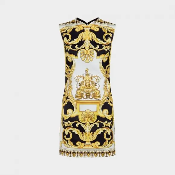 范思哲/Versace Barocco印花迷你裙 A80766-A226847_A7008
