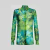 Versace  Jungle印花桑蚕丝平纹细布衬衫 A82662-A234695_A7488