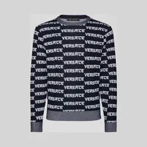 范思哲/Versace 修身版Logo图案毛衣 A82713-A230592_A225H