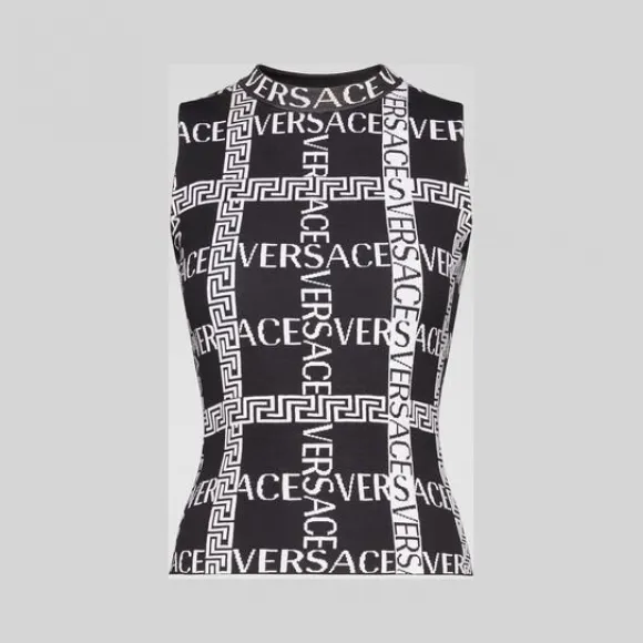 范思哲/Versace Logo图案针织上衣 A83020-A230510_A2024