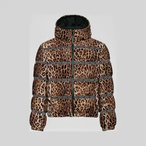 范思哲/Versace Jaguar图案人造皮草羽绒服 A83112-A229776_A77W