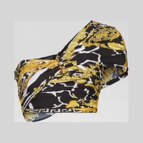 范思哲/Versace Savage Barocco印花露脐上衣 A83202-A231037_A7900