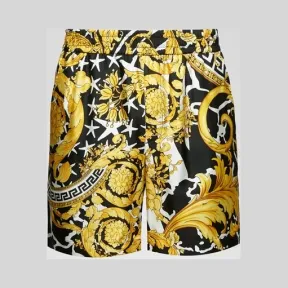 范思哲/Versace Savage Barocco印花桑蚕丝短裤 A83460-A231067_A771