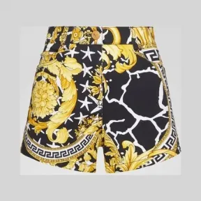 范思哲/Versace Savage Barocco印花牛仔短裤 A83828-A230892_A7900
