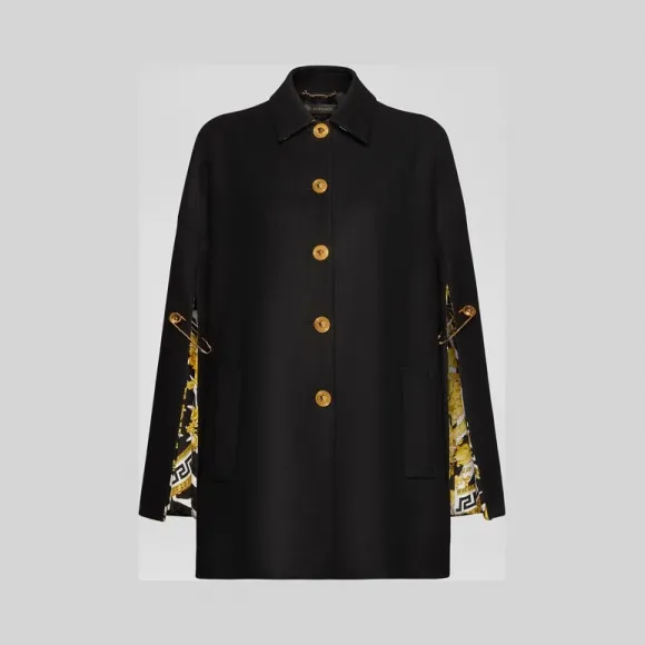 范思哲/Versace Savage Barocco印花带衬斗篷 A83993-A108037_A1008