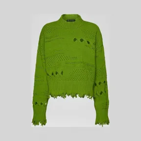 范思哲/Versace 破洞羊毛毛衣 A84464-A231800_A1522