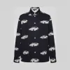 Versace  Race Car印花牛仔衬衫 A85532-A234194_A7025