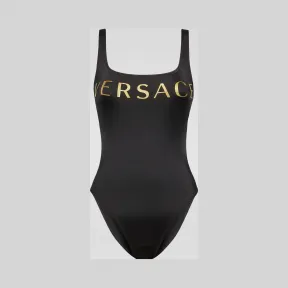 Versace  Logo装饰一体式泳衣 ABD01106-A232185_A1008