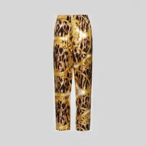 范思哲/Versace Barocco Animalier印花桑蚕丝睡裤 AUD05057-AS00289_A7001