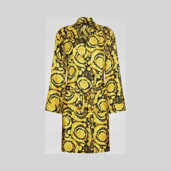 Versace  Barocco印花真丝晨衣 AUD05062-A232999_A7900