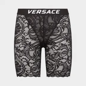 范思哲/Versace Versace Logo蕾丝自行车短裤 AUD10006-AZ00018_A1008