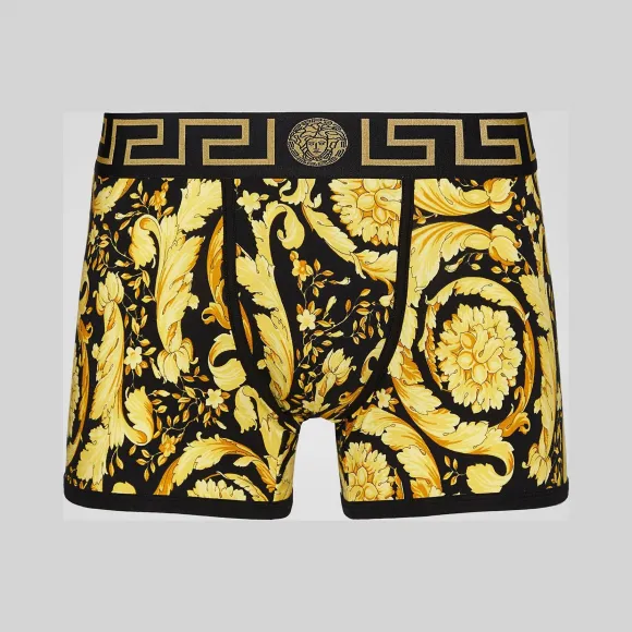 Versace  Barocco印花平角裤 AUU03031-A233294_A7900