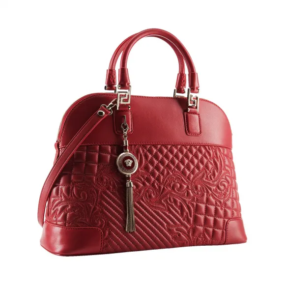 范思哲/Versace Athena 绗缝巴洛克印花 Vanitas 系列包袋 - 红 手柄包 DBFD567-DNAR4_D61O