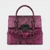 范思哲/Versace PALAZZO EMPIRE 蟒蛇皮包 - 金属的 手柄包 DBFF452-DPIND_KUNJP