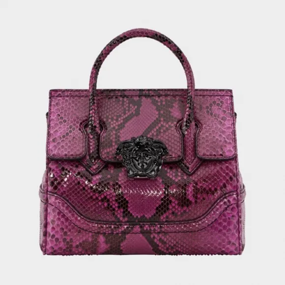 范思哲/Versace PALAZZO EMPIRE 蟒蛇皮包 - 金属的 手柄包 DBFF452-DPIND_KUNJP