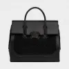 范思哲/Versace Palazzo Empire 大编织包 - 黑色 手柄包 DBFF453-DVCRO_DNJNR