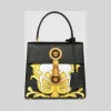 范思哲/Versace Barocco印花小号Icon手提包 DBFG320-DVBAR_K4MJT