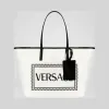 范思哲/Versace 90年代复古风Logo托特包 DBFH035L-DTLSV_DBNT