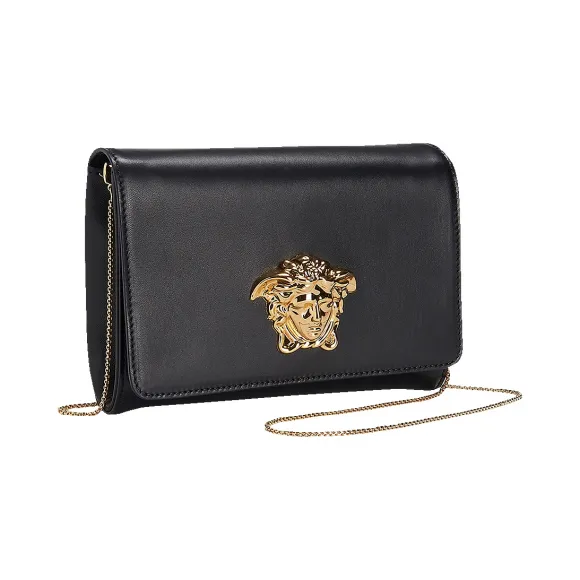 范思哲/Versace Palazzo 系列斜挎包 - 黑色+金色 肩背包 DBSE591-DNNAP_D41OH