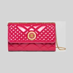 范思哲/Versace 漆皮Nappa皮革绗缝Icon晚宴包 DBSG377-D3NVTR_K9ROT