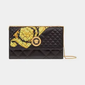 范思哲/Versace Gold Hibiscus绗缝晚宴包 DBSG377-DN3BAR_DNMOT