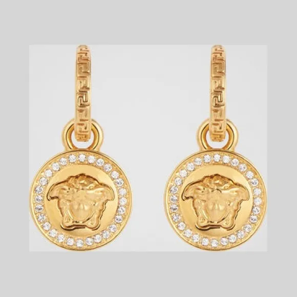 范思哲/Versace 希腊回形纹美杜莎耳坠 DG2D748-DJMX_D01O