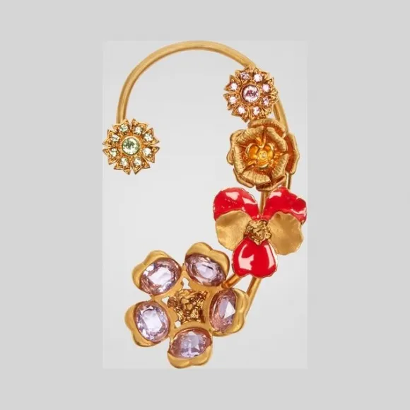 范思哲/Versace V-Floral Garden右耳骨夹 DG2G925-DJSX_DLI6T