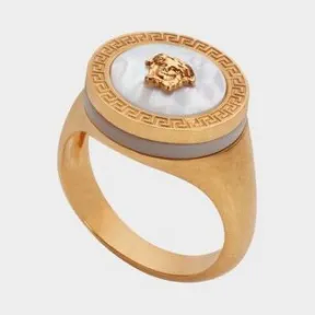 范思哲/Versace 珍珠母美杜莎戒指 DG57041-DJMTD_D01TR