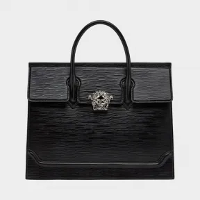 范思哲/Versace 顶部手柄 Legno Palazzo 旅行袋 - 黑色 包袋 DL16380-DVSLE_D41UB