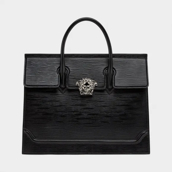 范思哲/Versace 顶部手柄 Legno Palazzo 旅行袋 - 黑色 包袋 DL16380-DVSLE_D41UB