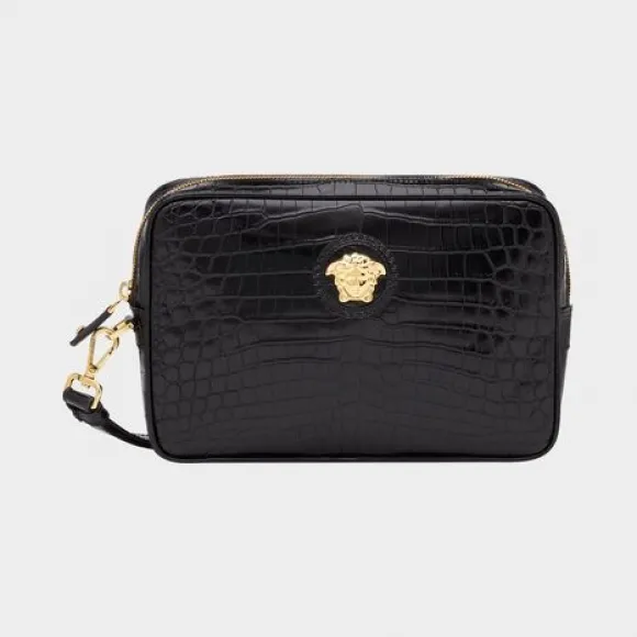 范思哲/Versace Mock Croc印花Palazzo手袋 DL24197-DCOV4_D41OH