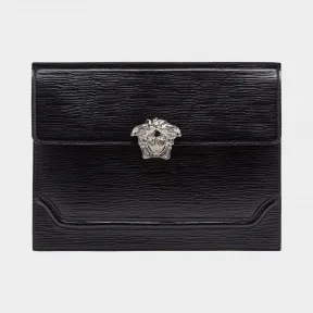 范思哲/Versace Legno 皮革 Palazzo 旅行袋 - 黑色 包袋 DLD6379-DVSLE_D41UB