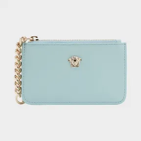 范思哲/Versace 美杜莎头像真皮钥匙包 - 蓝 钥匙挂件 DP3F534-DVITX_KAZOC