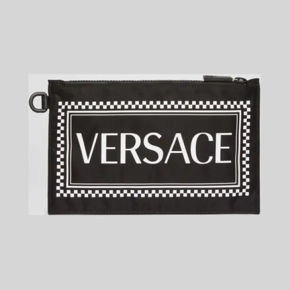 范思哲/Versace 90年代复古风Logo小手袋 DP84725-DNYVER_KNBN