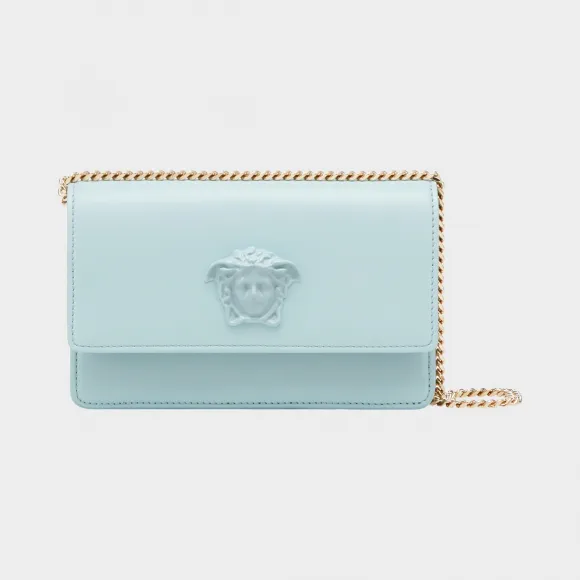 范思哲/Versace 美杜莎头像真皮晚宴包 - 蓝 手拿包 DP8E906-DVITX_KA7JC