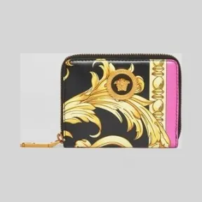 范思哲/Versace Barocco Femme印花折叠钱包 DPDH183-DVSB4H_DNMOT