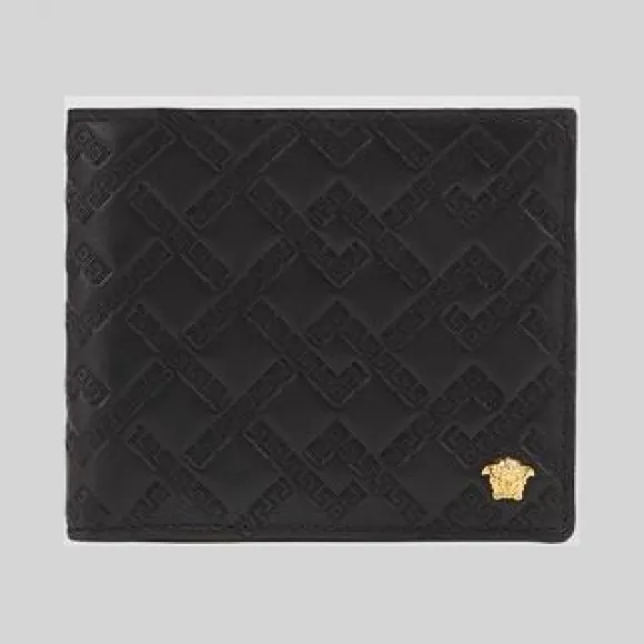 范思哲/Versace 希腊回纹压花革钱包 DPU2463-DVBRF_D41OH