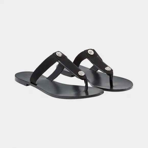 范思哲/Versace 皮革凉鞋 - 黑色 凉鞋 DSR435C-DNSVA_D41P