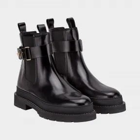 范思哲/Versace 弹力嵌花踝靴 - 黑色 长靴&短靴 DSR453E-DVTTP_D41OC