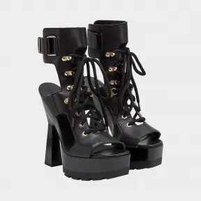 范思哲/Versace 防水台系带凉鞋 - 黑色 凉鞋 DSR455S-DVTDE_D41OC