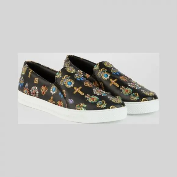 范思哲/Versace Pierres Grandes刺绣Hypnos运动鞋 DSU7313-DVSFOG_D41M