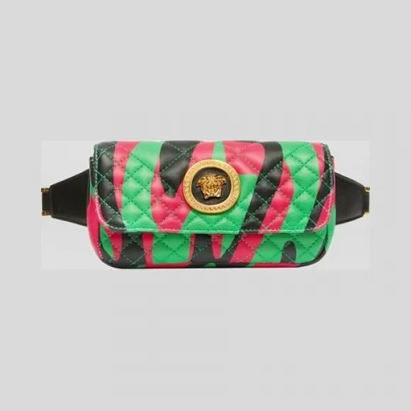 范思哲/Versace Zebra印花绗缝Icon腰包 DV3G986-D2NTSZ_DV9MT