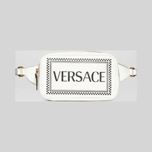 范思哲/Versace 90年代复古风Logo腰包 DV3H033L-DTLSV_DBNT