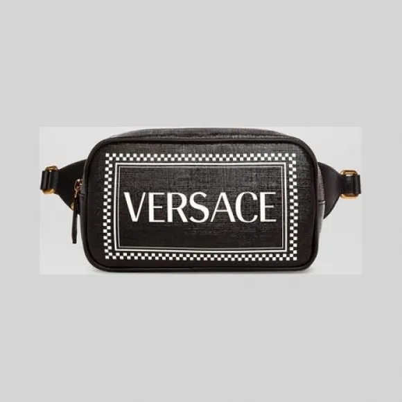 范思哲/Versace 90年代复古风Logo腰包 DV3H033L-DTLSV_DNWT