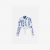 范思哲/Versace Jeans Couture Doodle Logo短款衬衫 E74HAL215-ENS201-E003